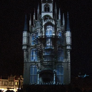 Projection mapping fire